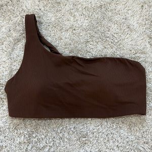 Lululemon Ribbed Asymmetrical Yoga Bra